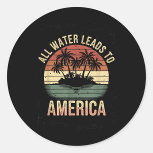 Gulf USA America Humour Trump Patriotic 2025 Runder Aufkleber