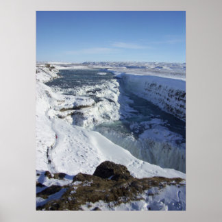Gulfoss Falls Island Poster