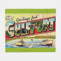 Gulfport Mississippi Retro-Postkarte