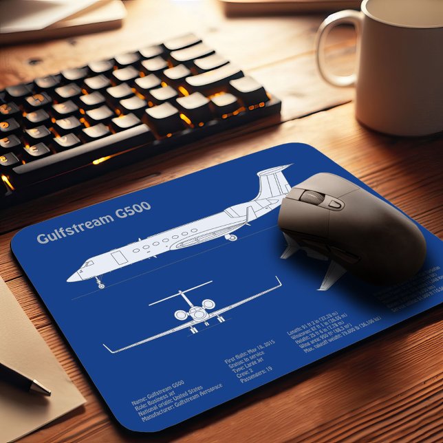 Gulfstream G500 - Flugzeugkonzepte ABD Mousepad (Von Creator hochgeladen)