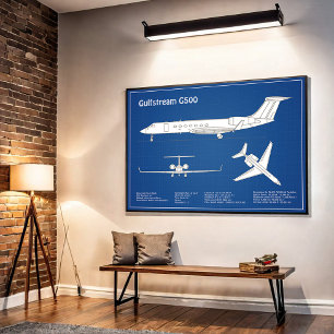 Gulfstream G500 - Flugzeugkonzepte ABD Poster