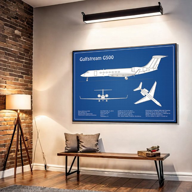 Gulfstream G500 - Flugzeugkonzepte ABD Poster (Von Creator hochgeladen)
