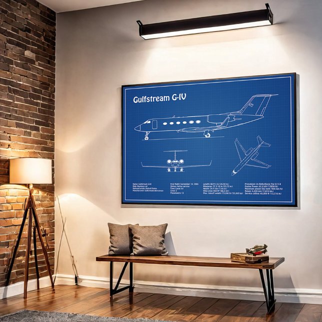 Gulfstream G-IV - Flugzeugkonzepte AD Poster (Von Creator hochgeladen)