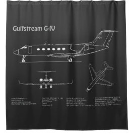 Gulfstream G-IV - Flugzeugkonzepte PD Duschvorhang