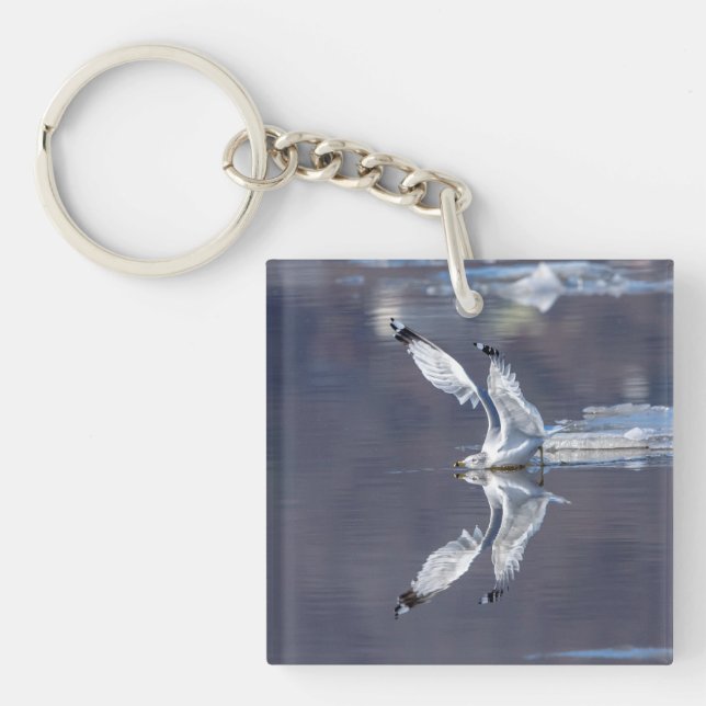Gull-Reflektionen Schlüsselanhänger (Vorderseite)