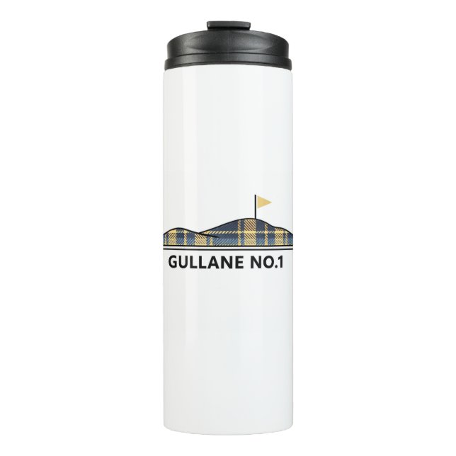 Gullane Golf Scottish Golfing Geschenk Tartan Thermosbecher (Vorderseite)