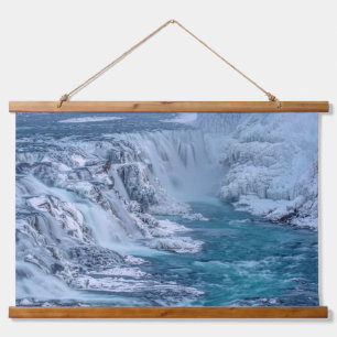 Gullfoss Falls, Island Wandteppich Mit Holzrahmen