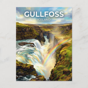Gullfoss Island Postkarte