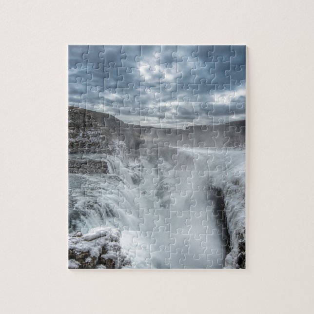 Gullfoss Wasserfall, Island Puzzle (Vertikal)