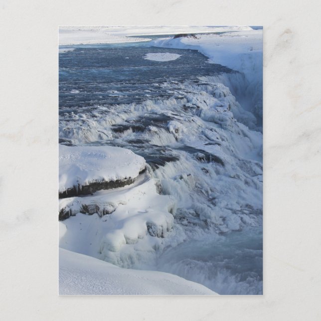 Gullfoss Wasserfall Postkarte (Vorderseite)