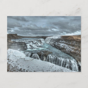 Gullfoss Waterfall, Island Postkarte