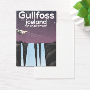 Gullfoss Waterfall Island Reiseplakat