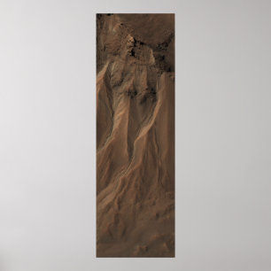 Gullies am Edge of Hale Crater, Mars Poster