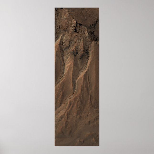 Gullies am Edge of Hale Crater, Mars Poster (Vorne)
