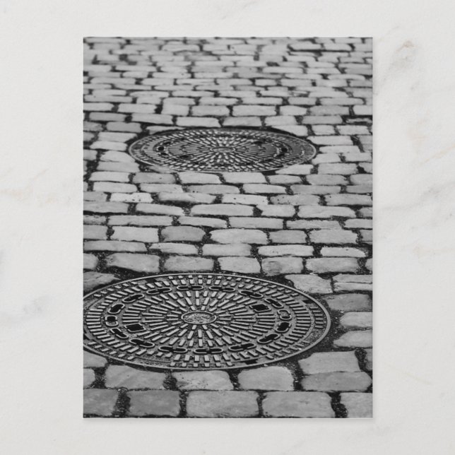 GulliŌ Manhole Paving Stones Postkarte (Vorderseite)