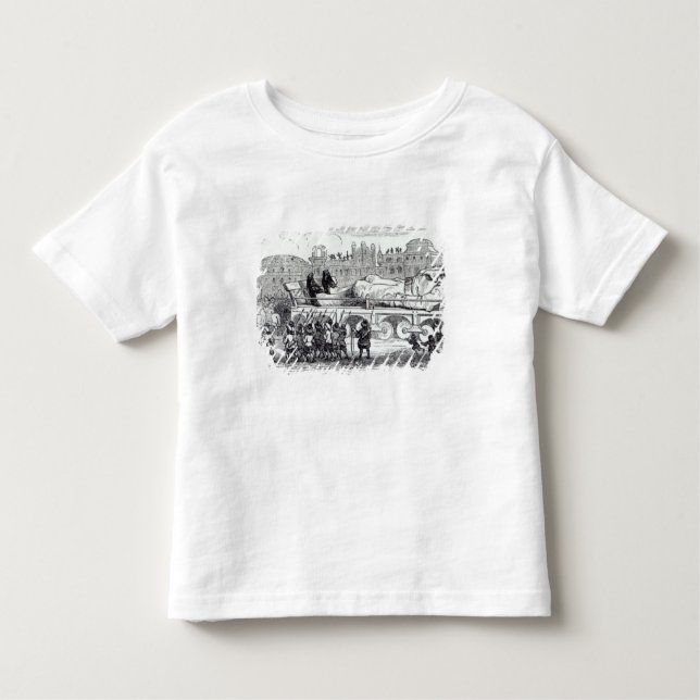 Gulliver transportierte zum Lilliputian Kleinkind T-shirt (Vorderseite)