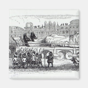 Gulliver transportierte zum Lilliputian Magnet