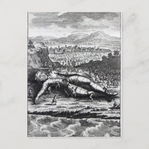 Gulliver, von den Lilliputianern gefangen Postkarte