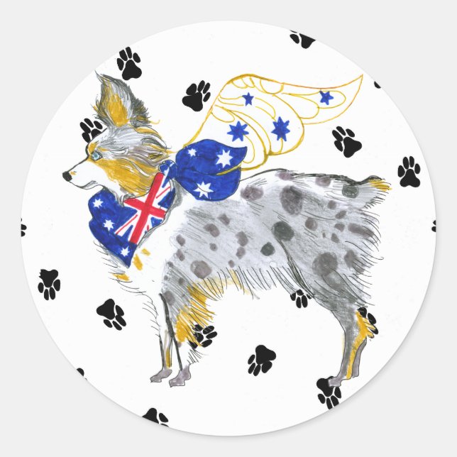 Gulliver's Angels Australian Shepherd Sticker (Vorderseite)