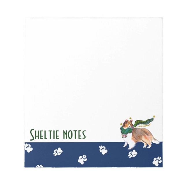 Gullivers Angels Sheltie Notepad Notizblock (Vorderseite)