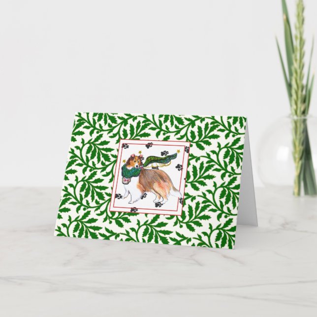 Gullivers Angels Sheltie WEIHNACHTEN Holiday Card (Vorderseite)