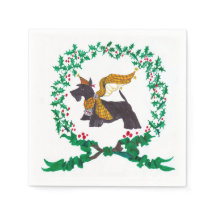 Gullivers Engel Scottie Christmas Napkins