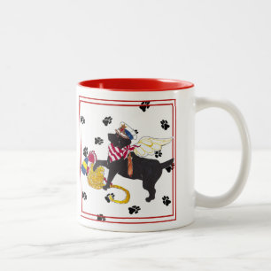 Gullivers Engels-schwarze Seemann-Labrador-Tasse Zweifarbige Tasse