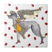Gullivers EngelScottish Deerhound Fliese Trivet