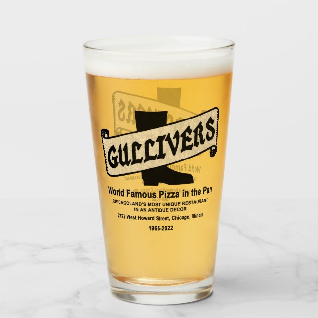 Gullivers Pizza & Restaurant, Chicago Glas (Vorne (Gefüllt))