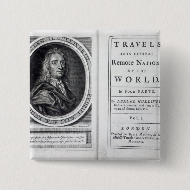 "Gullivers Reisen" durch Jonathan Swift, 1726 Button (Vorderseite)