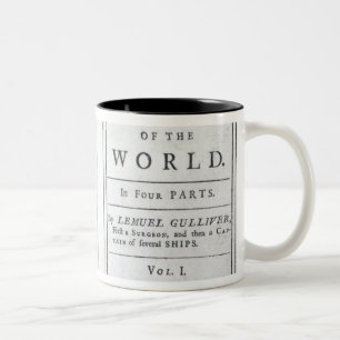 "Gullivers Reisen" durch Jonathan Swift, 1726 Zweifarbige Tasse