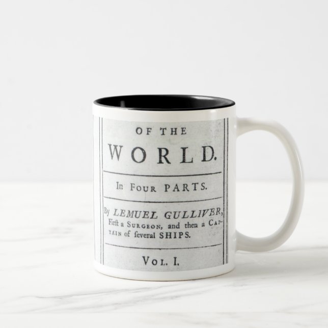 "Gullivers Reisen" durch Jonathan Swift, 1726 Zweifarbige Tasse (Rechts)