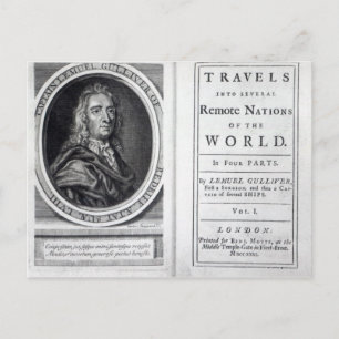 'Gullivers Reisen' von Jonathan Swift, 1726 Postkarte