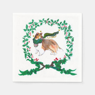 Gullivers Sheltie Christmas Napkins Serviette