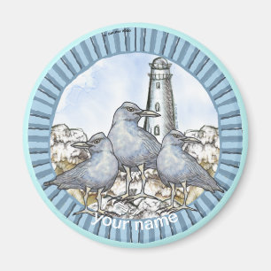 Gulls Guide Lighthouse Magnet