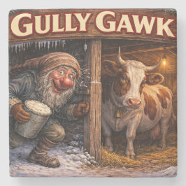 Gully Gawk Icelandic Yule Lad postcard Steinuntersetzer