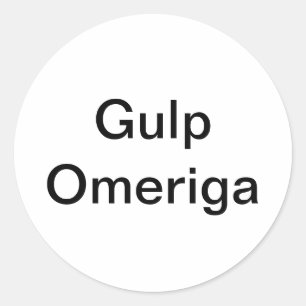 Gulp Omeriga Comic Splash-Art Hankamer Artjunkhaus Runder Aufkleber