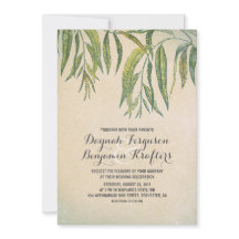 Gum tree Blätter Elegante Hochzeit lädt ein