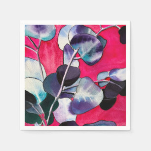 Gum verlasse Aquarellkunst Serviette