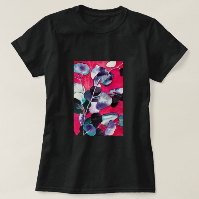 Gum verlasse Aquarellkunst T-Shirt (Design vorne)