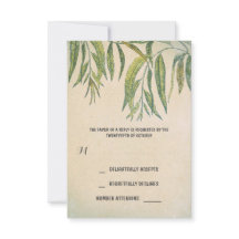 gum verlasst rustikale RSVP-Karten für Hochzeiten