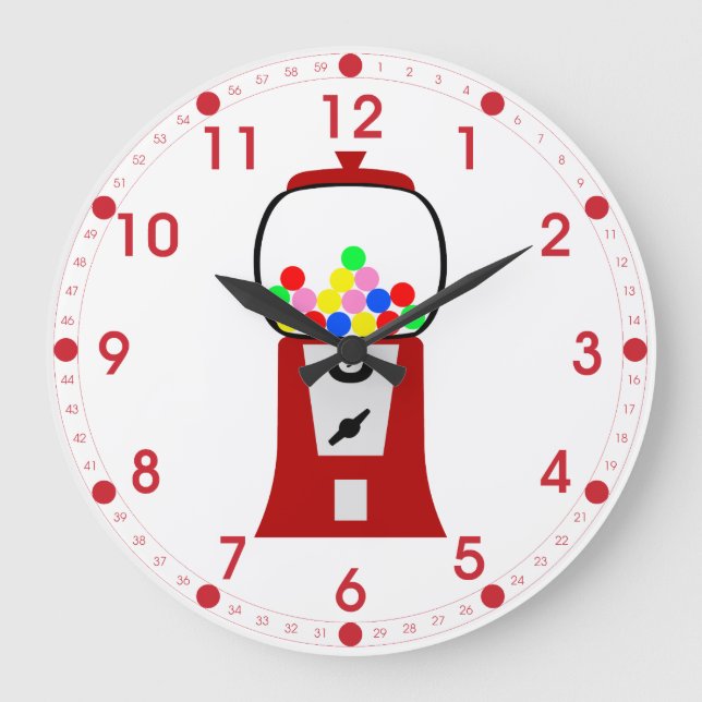 Gumball Machine Große Wanduhr (Vorderseite)