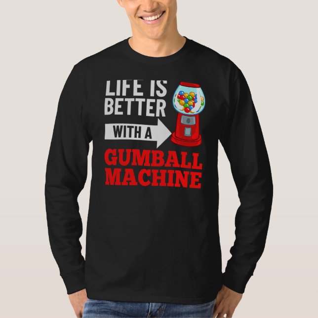 Gumball Machine Gum Ball Bubble Kaugummi T-Shirt (Vorderseite)