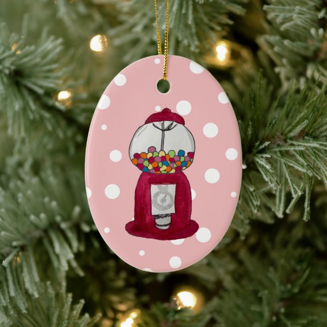 Gumball Retro Illustration Keramik Ornament (Baum)