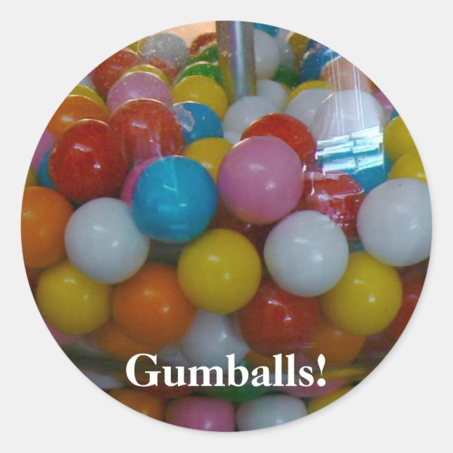 Gumballs! Runder Aufkleber (Vorderseite)