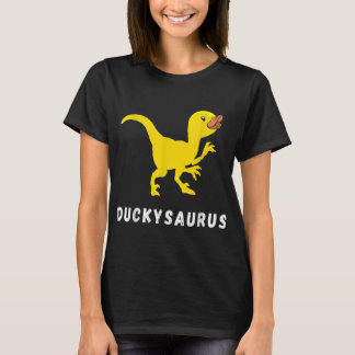 Gumber Duck T-Rex Duck Dino Funny Rubber Duck Dino T-Shirt
