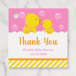 Gumber Ducky Baby Dusche Gelb Rosa Danke Geschenkanhänger