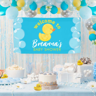 Gumber Ducky Baby Duwer Willkommensgruß mit Vinyl Banner