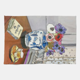 Gumbo Buch, Blume, Vase, nach Matisse Geschirrtuch