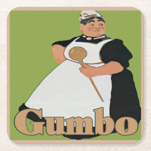 Gumbo Cook Rechteckiger Pappuntersetzer